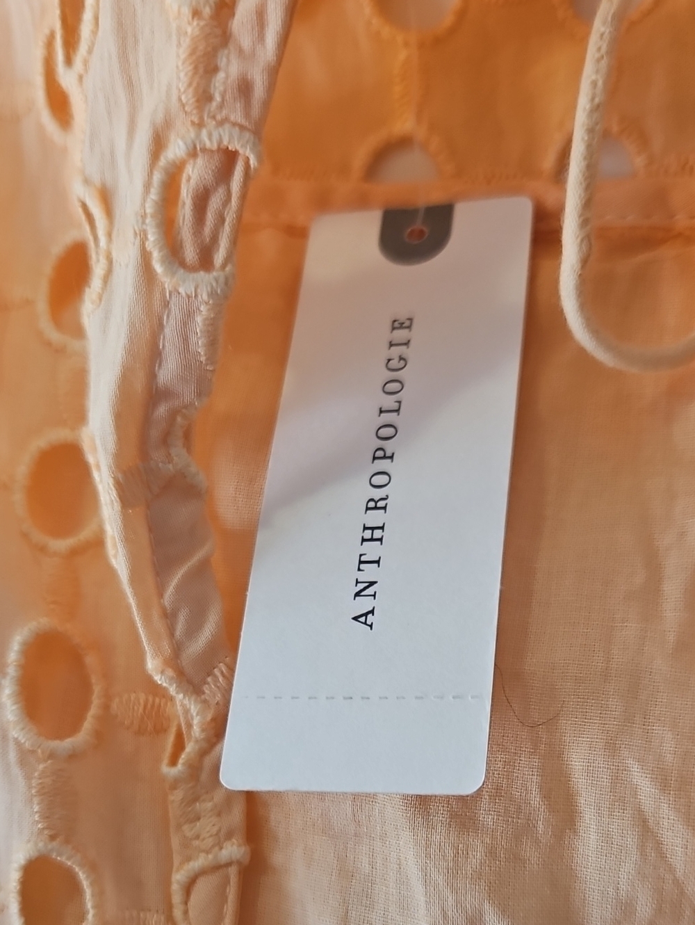 MSRP $130 NWT! Anthro Eyelet Ombre Top, Cute Tie Bow Back, Size Small - Picture 5 of 10